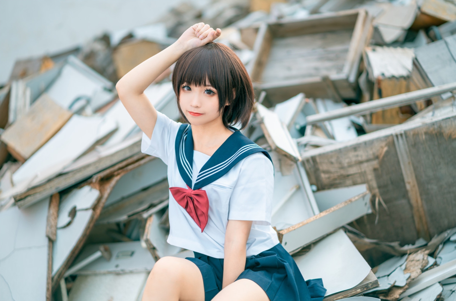 蠢沫沫 NO.035 天台JK:勇敢探索天台世界的俏皮少女!插图 蠢沫沫 NO.035 天台JK:勇敢探索天台世界的俏皮少女!插图