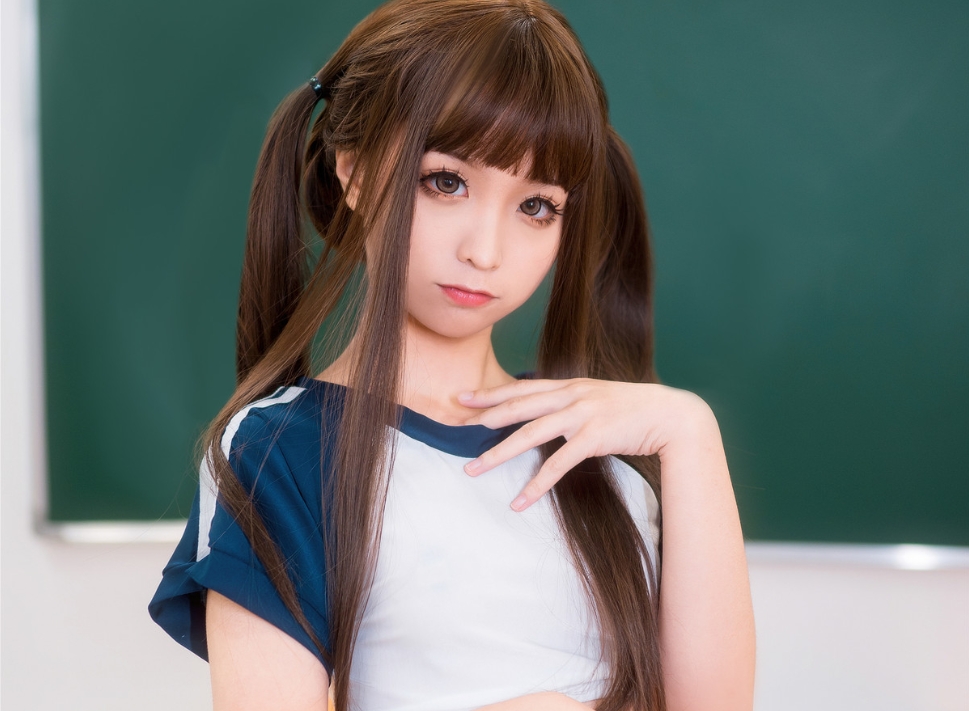 蠢沫沫 NO.034 体操服蓝：化身蓝色体操服女神，征服你的眼球！插图3