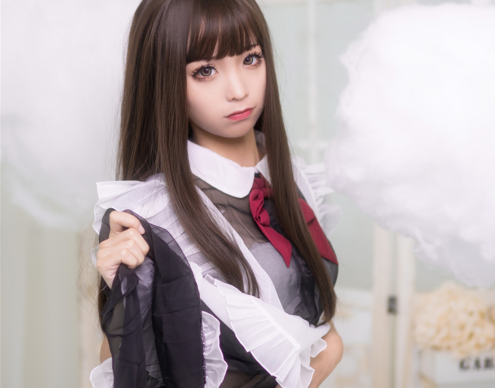 蠢沫沫 NO.012 短透明女仆：糖心诱惑！勾住你的心插图