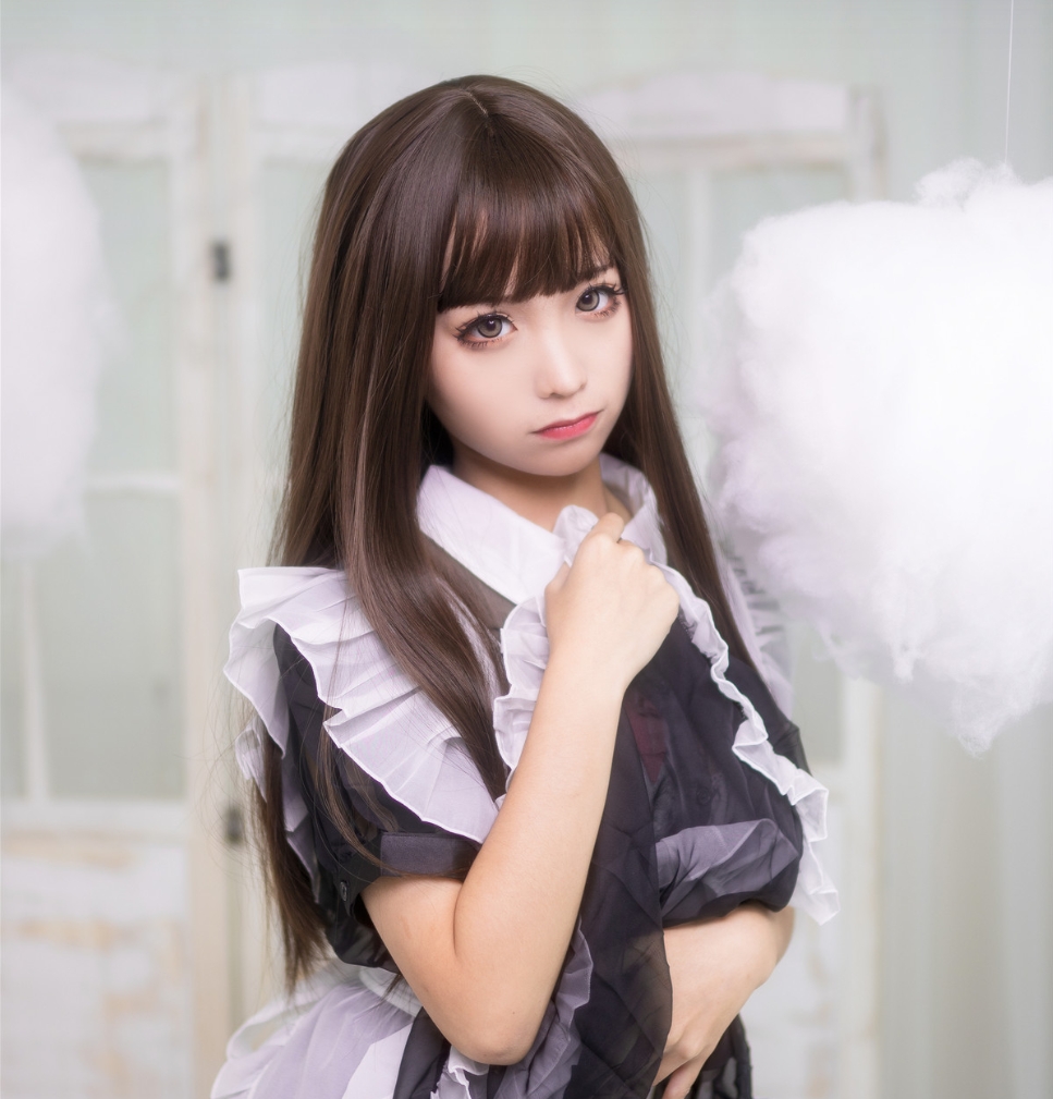 蠢沫沫 NO.012 短透明女仆：糖心诱惑！勾住你的心插图1