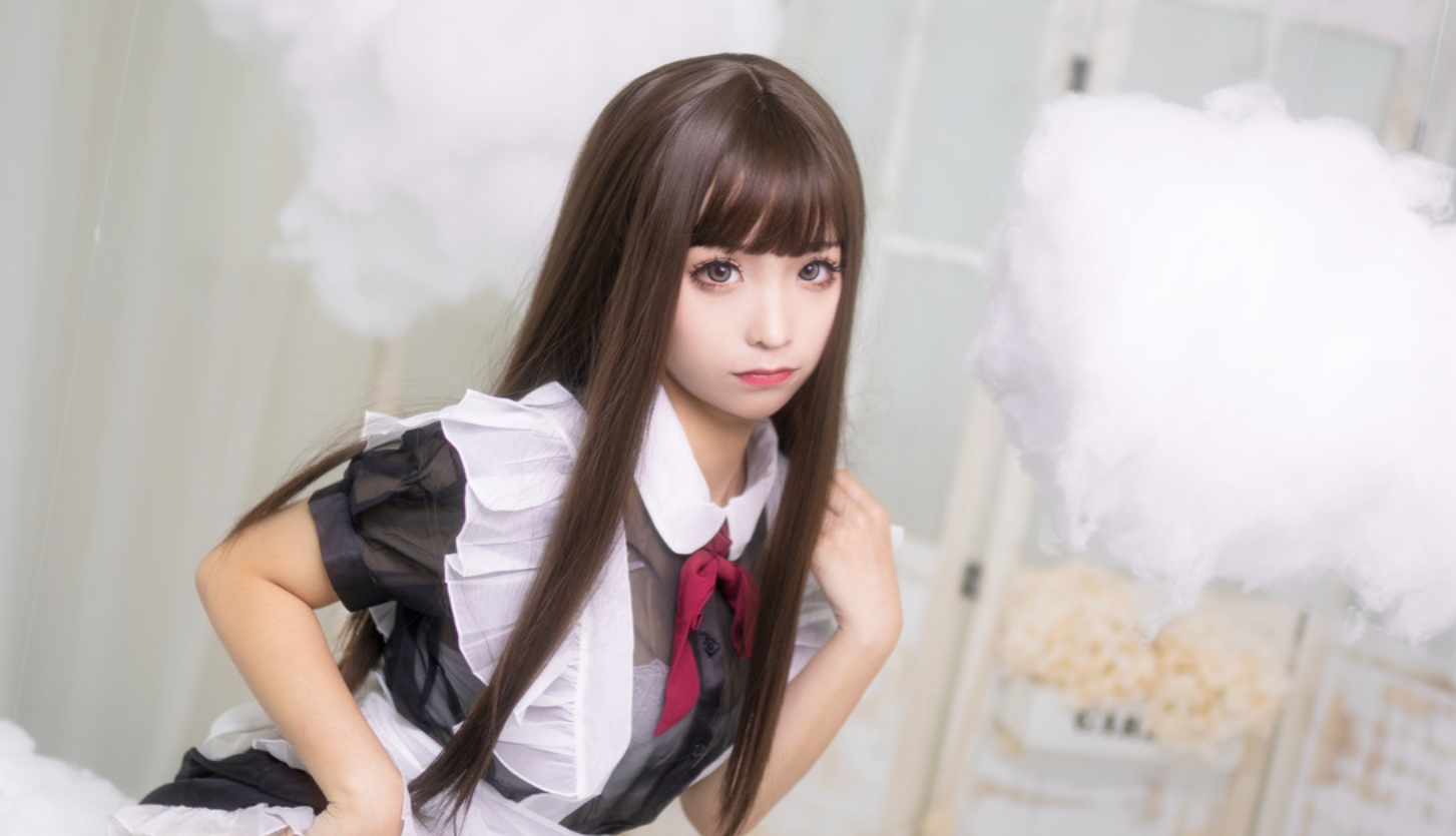 蠢沫沫 NO.012 短透明女仆：糖心诱惑！勾住你的心插图2