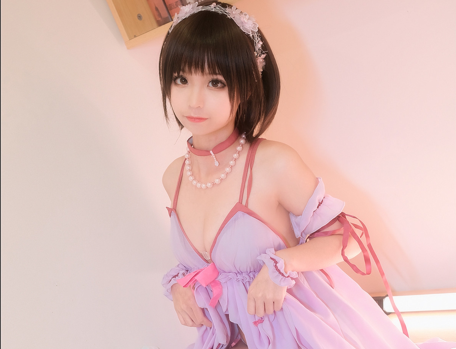 蠢沫沫 NO.018 加藤惠睡衣：甜美魅力尽显！插图