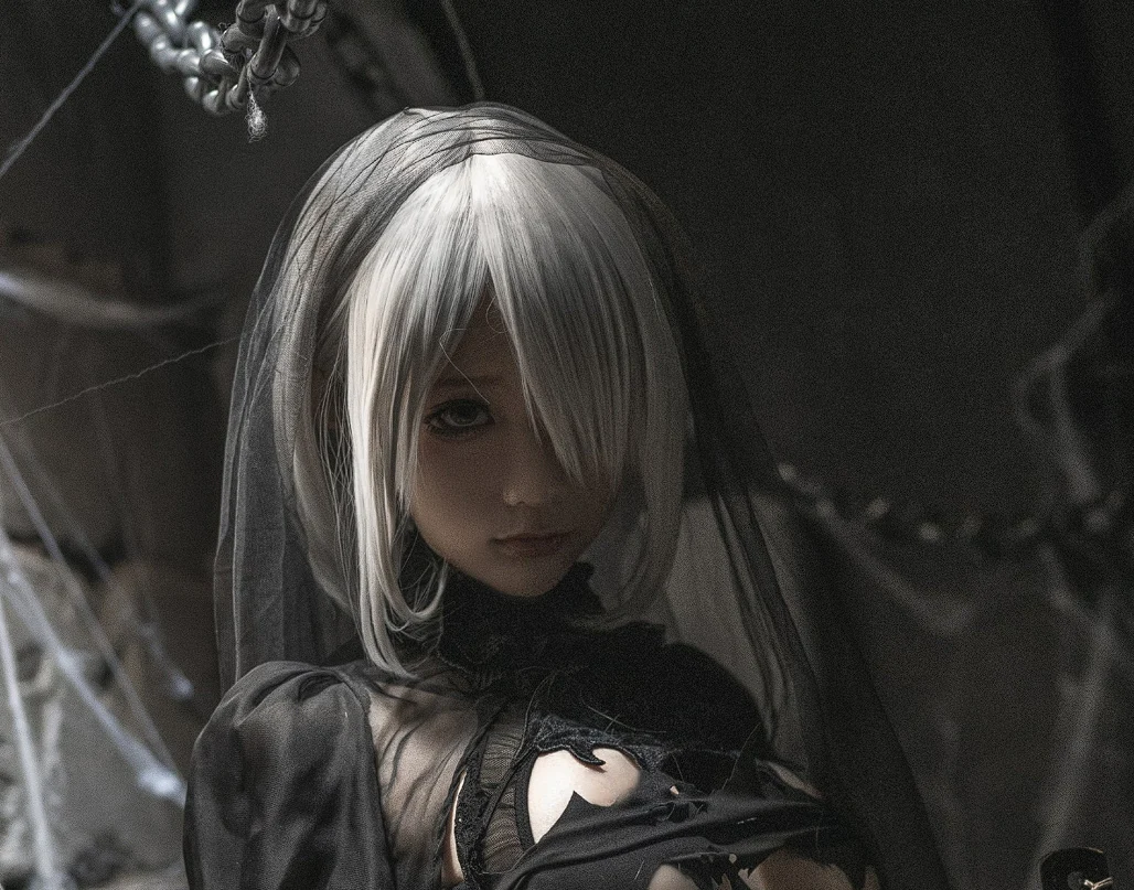 蠢沫沫尼尔2B黑婚纱COS:暗黑新娘绝美回眸,这波机械浪漫我先冲了插图2 蠢沫沫尼尔2B黑婚纱COS:暗黑新娘绝美回眸,这波机械浪漫我先冲了插图2