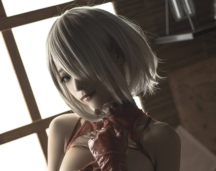 蠢沫沫新作《2B 圣诞》写真赏析：人类荣光变身红衣新娘，这波礼物绝了！插图1