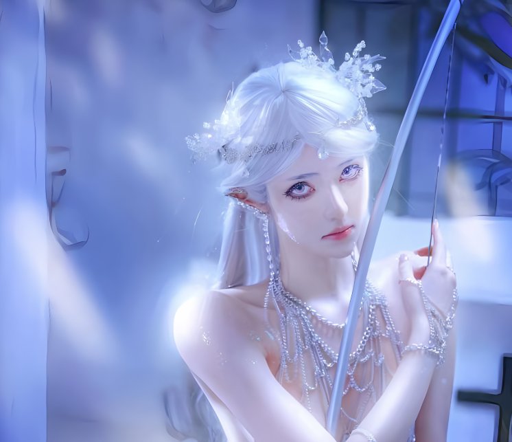 南桃Momoko《精灵屑》作品介绍:冰蓝光影里的白发精灵幻想插图1 南桃Momoko《精灵屑》作品介绍:冰蓝光影里的白发精灵幻想插图1